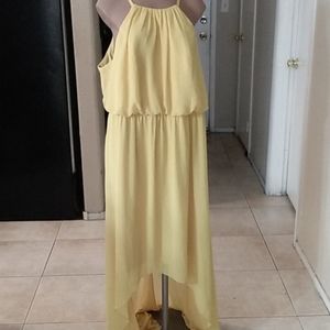 David's Bridal Yellow Bridesmaids dress